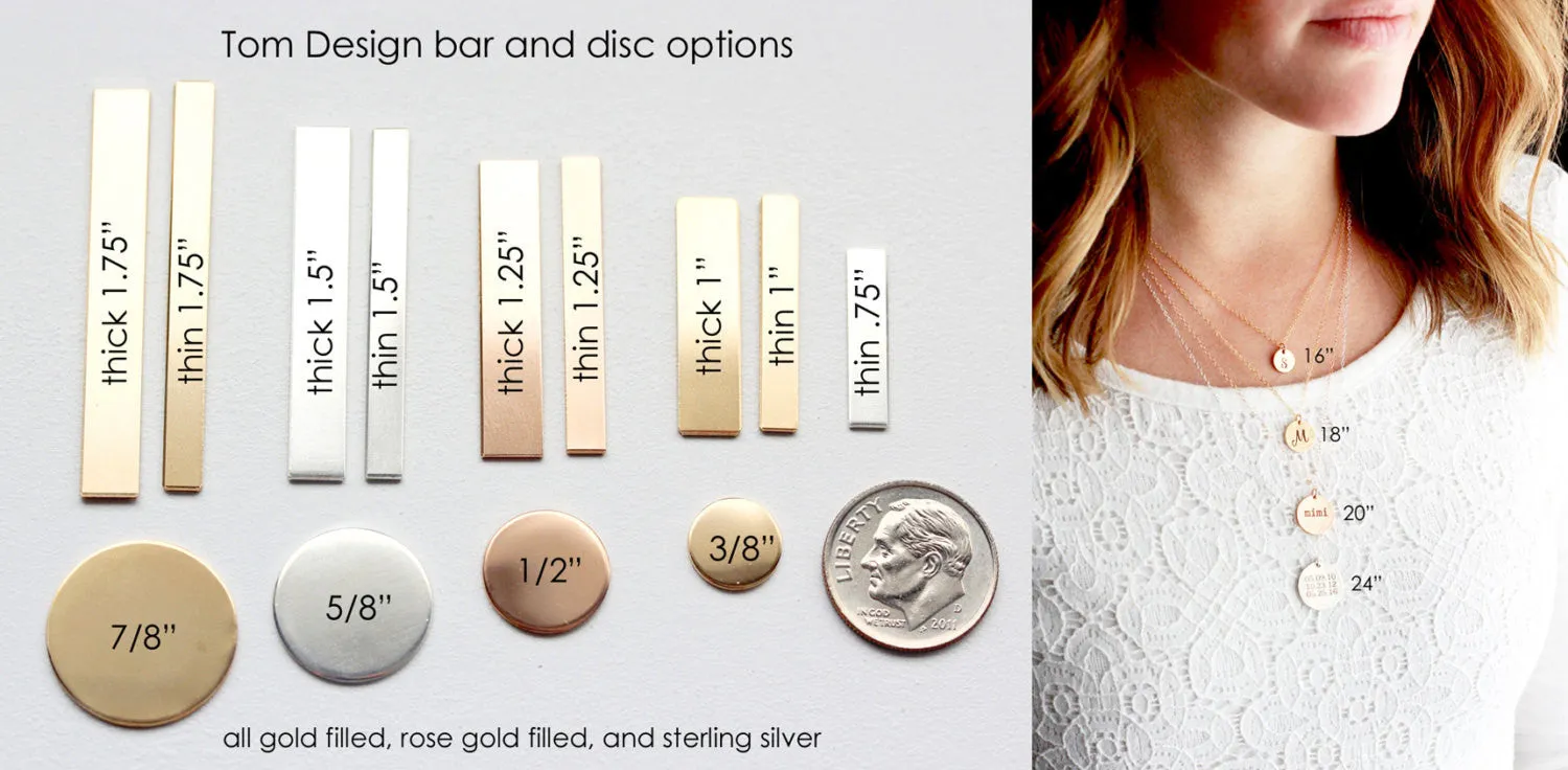 Vertical Handwriting Bar Necklace