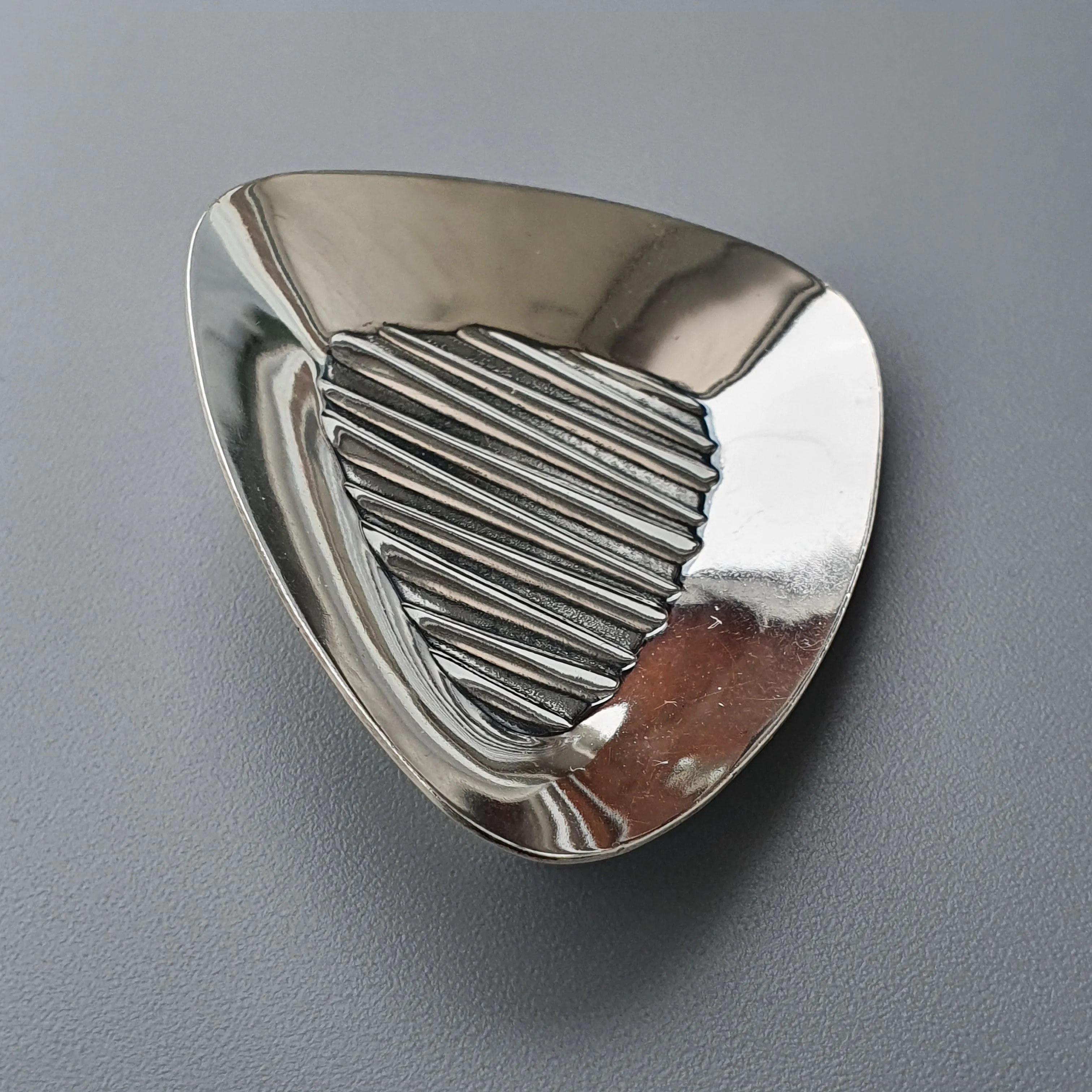 Vintage 1960s 1970s Scandinavian Modernist Silver Brooch by Turun Hopea Mid-Century Scandinavian Jewelry