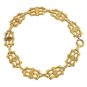 Vintage Floral Link Bracelet