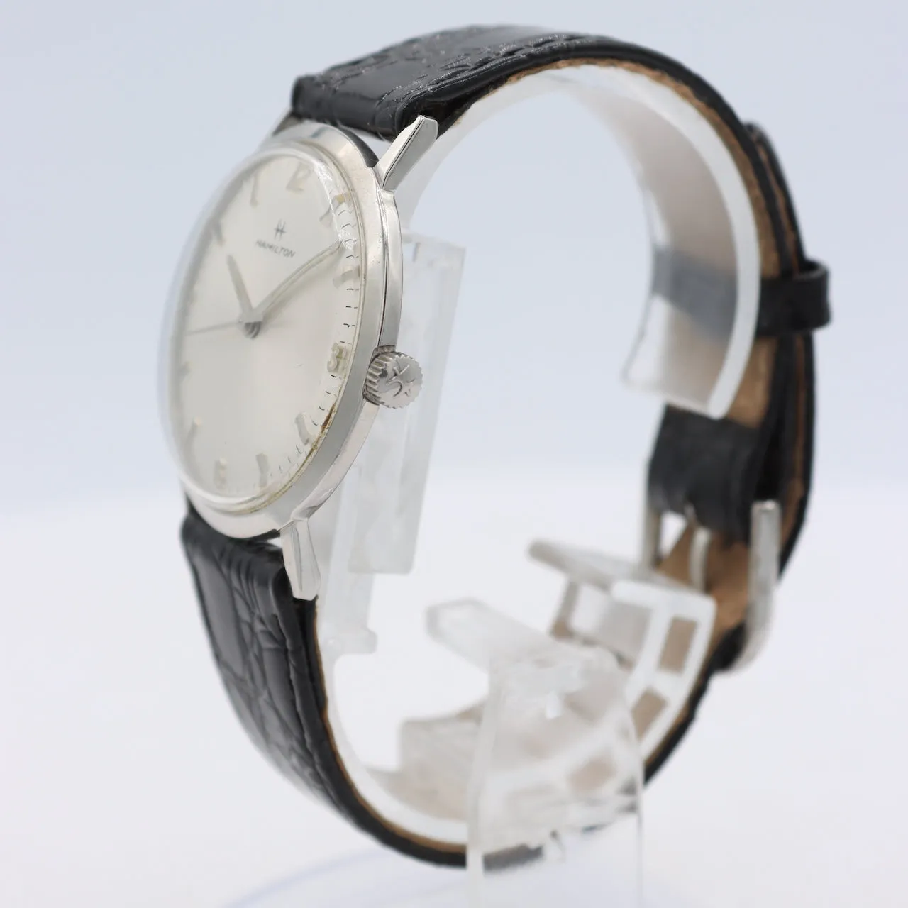 Vintage Hamilton Sunburst Dress Men's Mechanical Wristwatch Swiss Steel