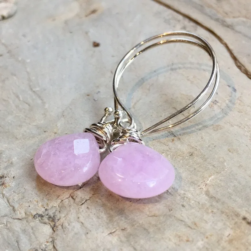 Violet Sterling Silver Hoop Earrings - Violet Mist.