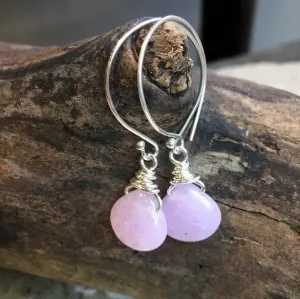 Violet Sterling Silver Hoop Earrings - Violet Mist.