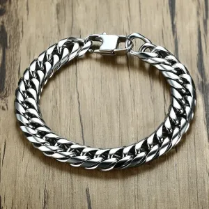 Vnox Mens Link Chain Bracelets Bangles Stainless Steel Wrist Band Hand Chain Male Jewelry Gift Pulseira