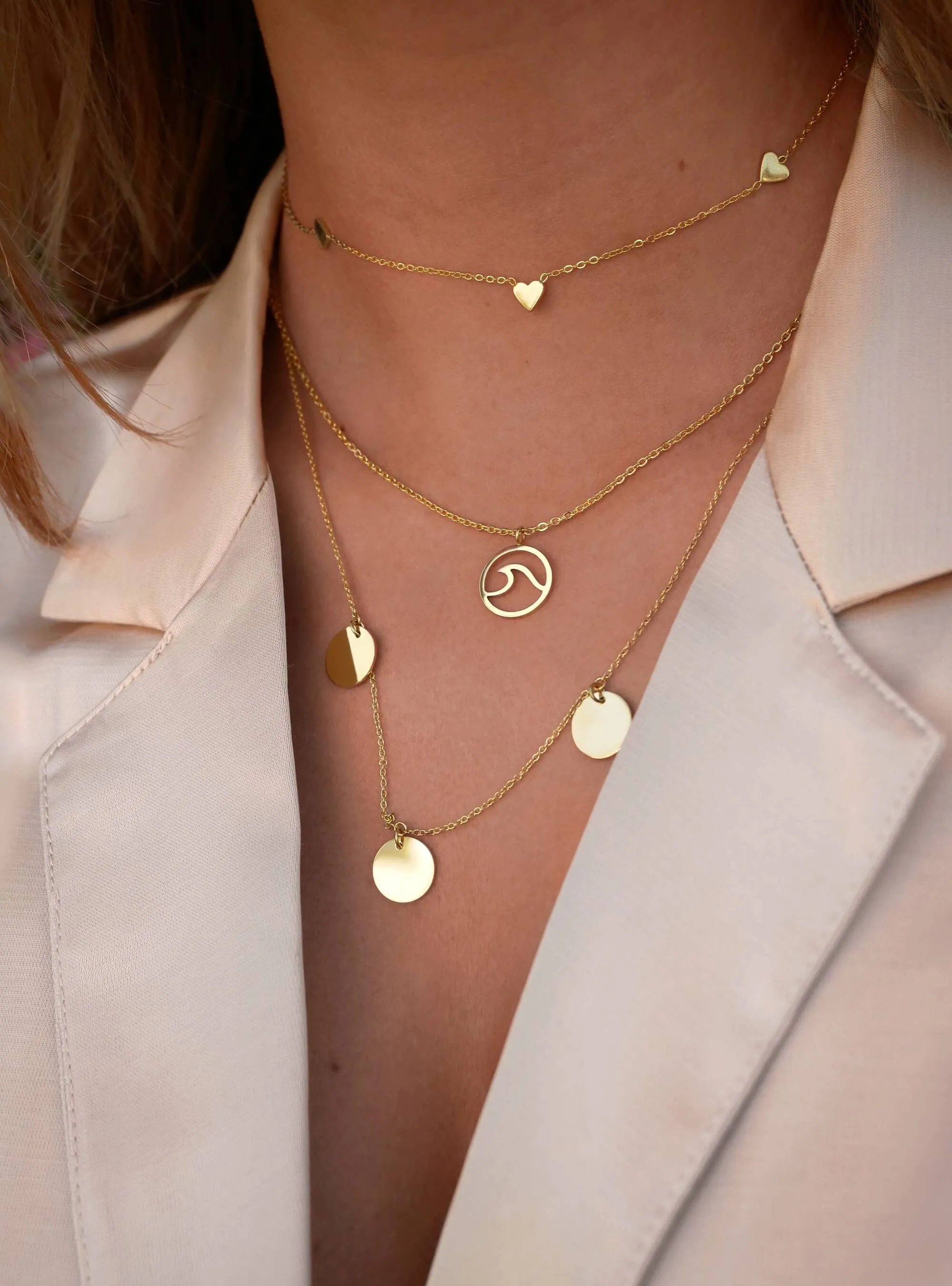 Wave Necklace Rose Gold