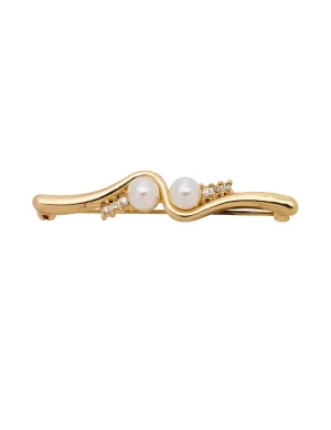 WAVELENGTH PEARL BROOCH
