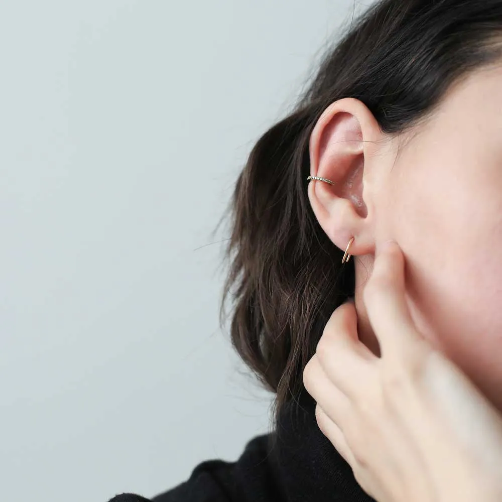 Whisper Open Hoop Earrings in 14k Gold