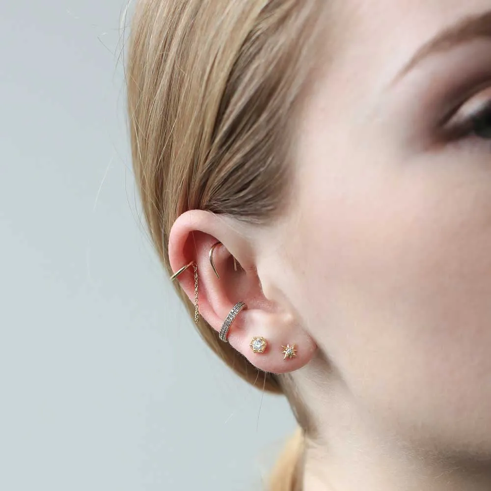 Whisper Open Hoop Earrings in 14k Gold