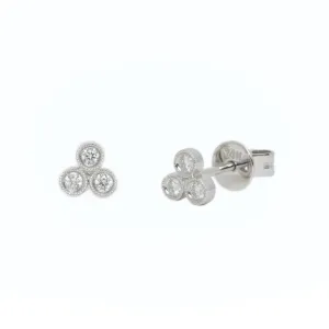 White Gold Diamond Bezel Trio