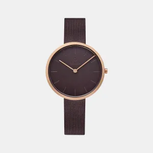 Women Brown Analog Stainless Steel Watch V219LXVNMN