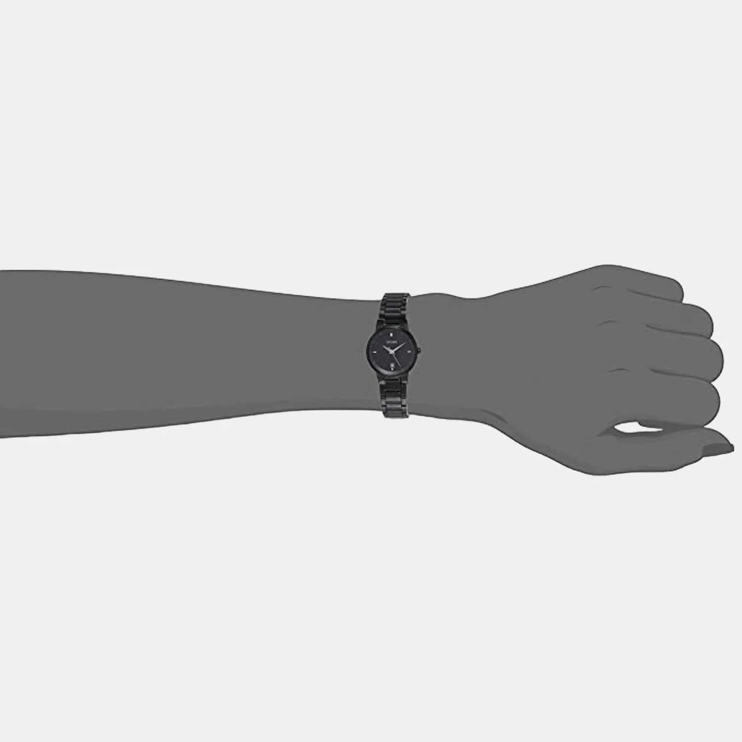 Women's Black Analog Stainless Steel Watch EU6017-54E