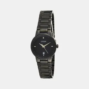 Women's Black Analog Stainless Steel Watch EU6017-54E