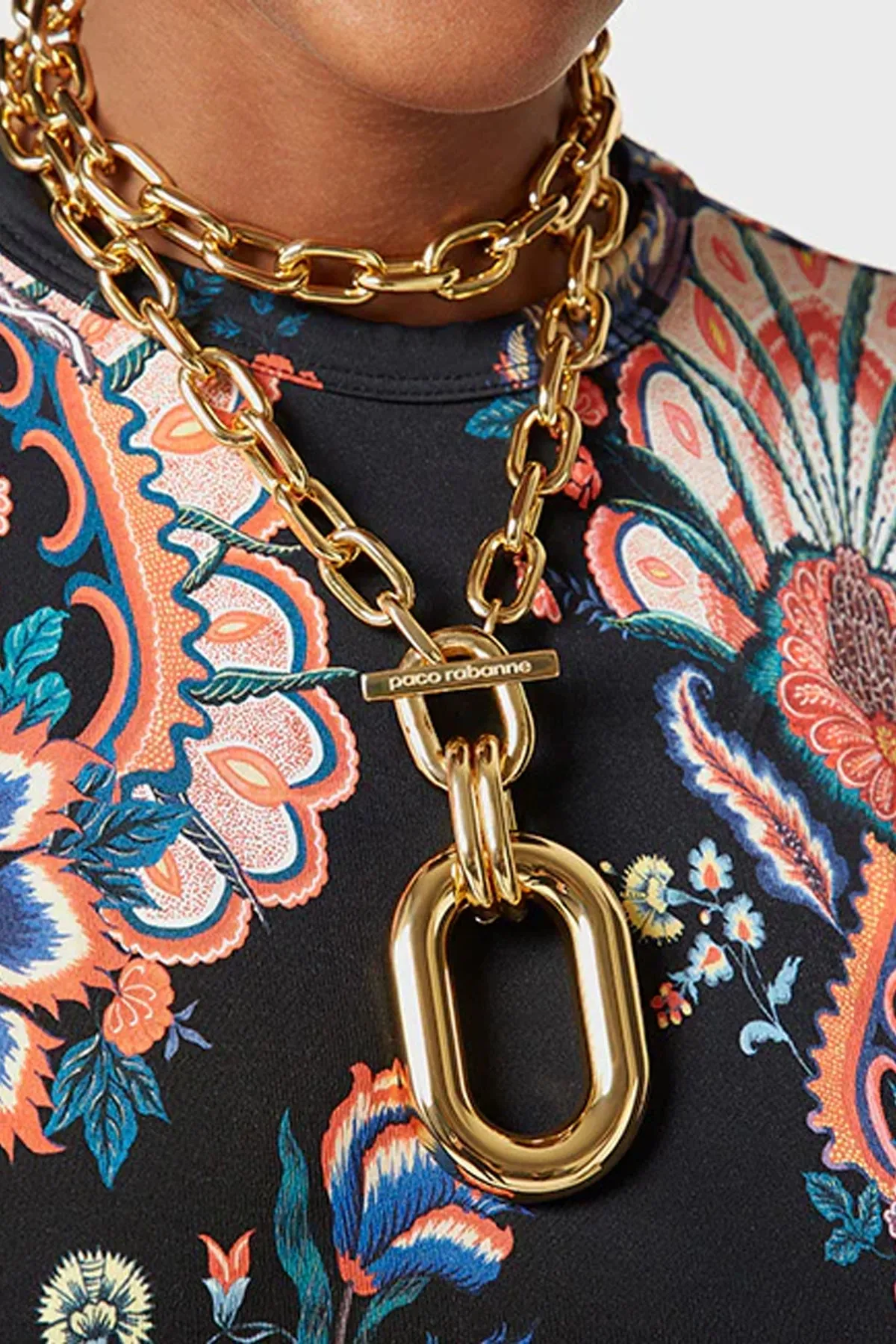 XL Link Pendant in Gold