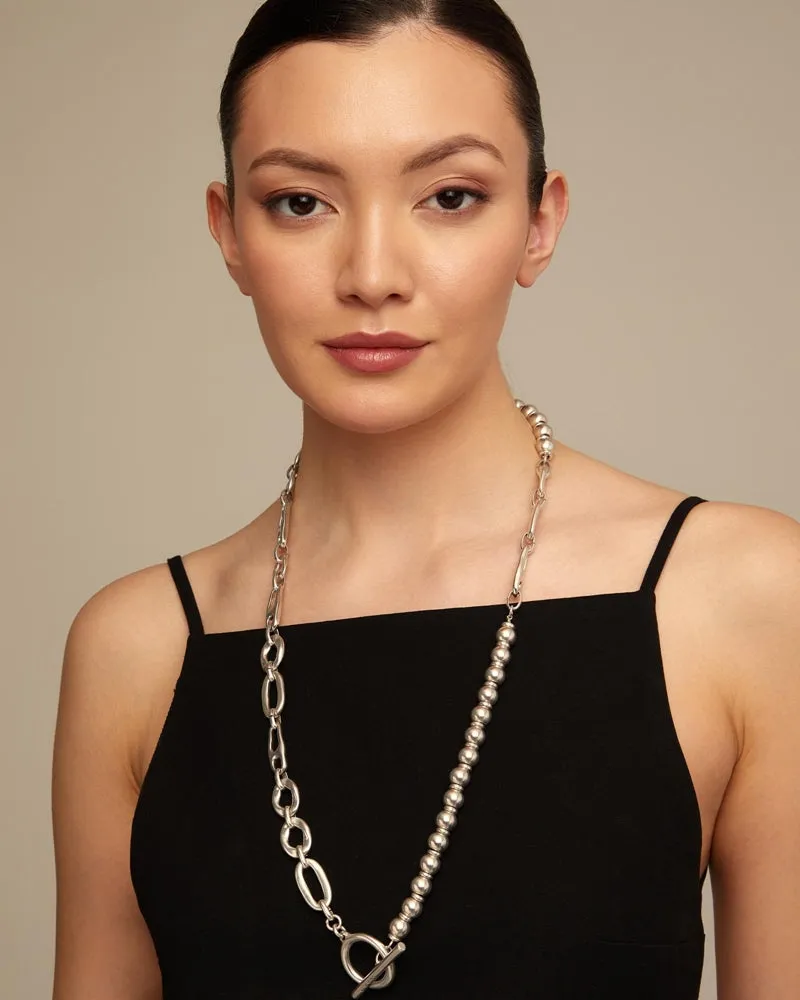 YOLO necklace, silver