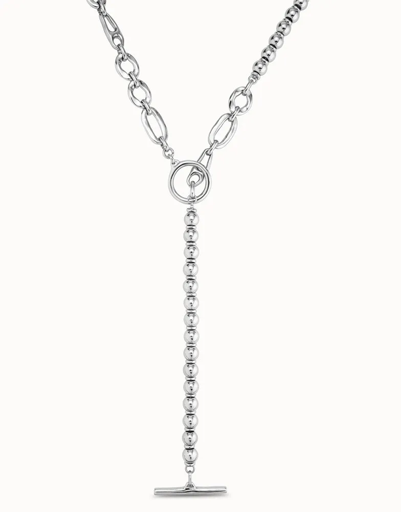YOLO necklace, silver
