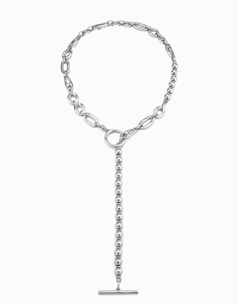 YOLO necklace, silver
